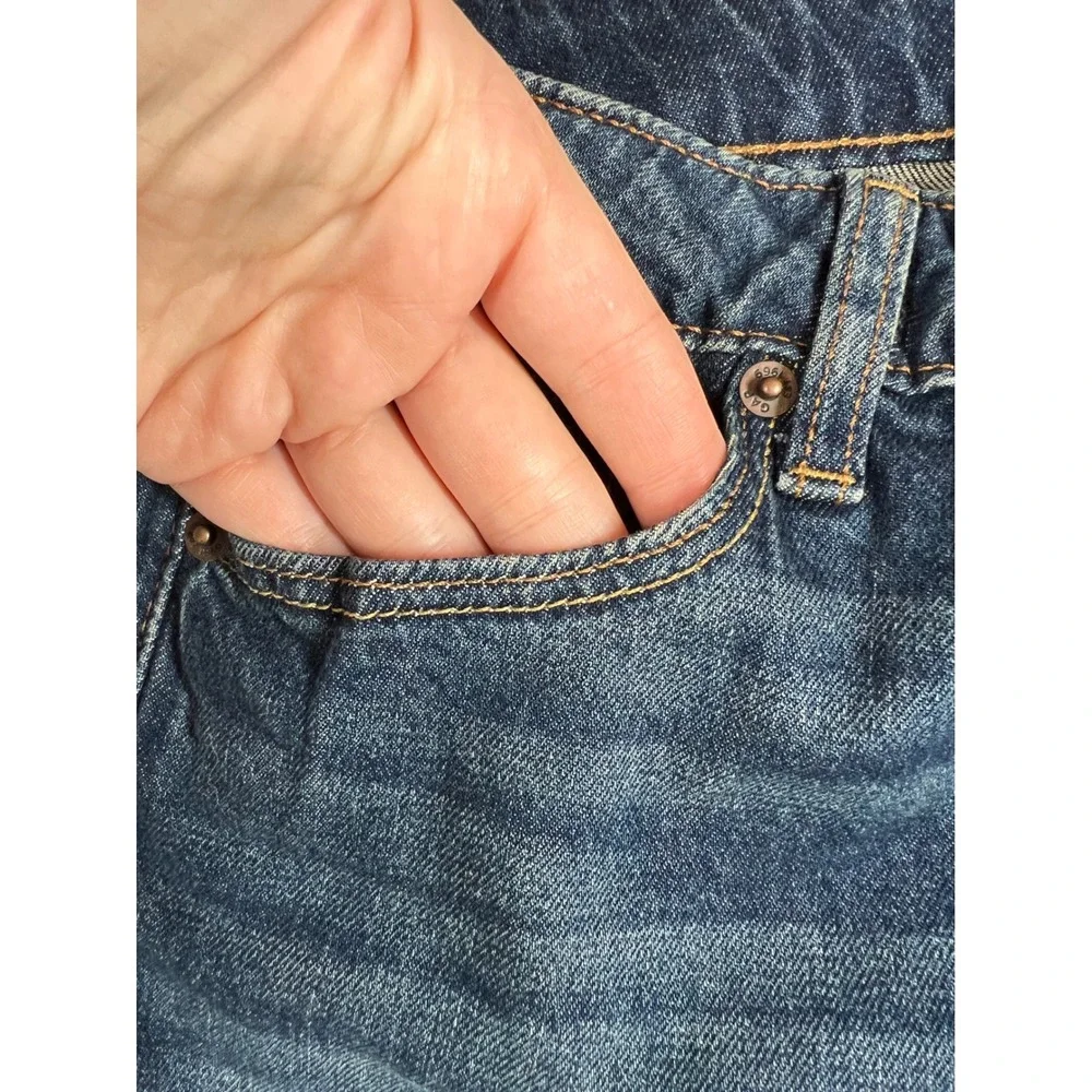 Gap Kids Girls Blue Denim Girlfriend Jeans Size 10 Adjustable Waist Medium Wash